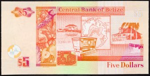 Belize, 5 Dollars 2007
