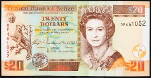 Belize, 20 dolarów 2007