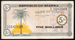 Biafra, 5 Shillings 1967