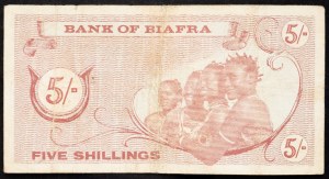 Biafra, 5 szylingów 1967 r.