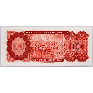 Bolivia, 100 Bolivianos 1962