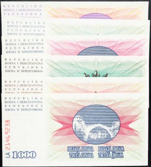 Bosna a Hercegovina, 10, 25, 50, 100, 500, 1000 Dinara 1992
