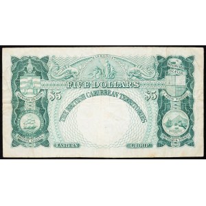 British West Indies, 5 Dollars 1953