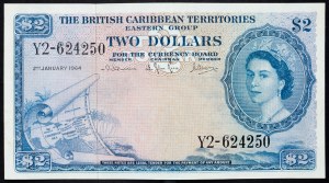 British West Indies, 2 Dollars 1964