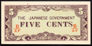 Birmania, 5 centesimi 1942