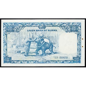 Burma, 10 Kyats 1958