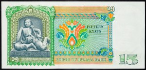 Birmania, 15 Kyats 1986