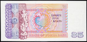 Birmania, 35 Kyats 1986