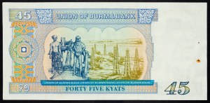 Burma, 45 Kyats 1987