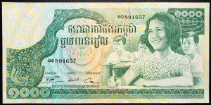 Kambodža, 1000 rielsů 1972-1973