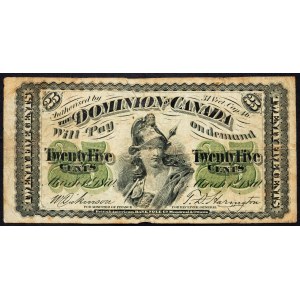 Canada, 25 Cents 1870