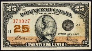 Canada, 25 centesimi 1923