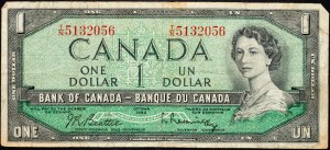 Kanada, 1 dolar 1954