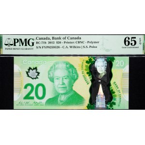 Canada, 20 Dollars 2012
