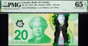 Kanada, 20 dolárov 2012