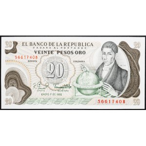 Colombia, 20 Pesos Oro 1982