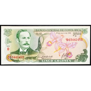 Costa Rica, 5 Colones 1992