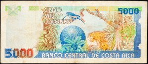 Kostarika, 5000 Colones 1992