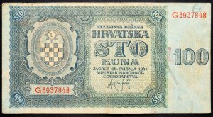 Croatie, 100 Kuna 1941