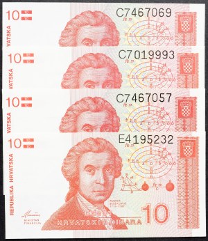 Chorvatsko, 10 Dinara 1991