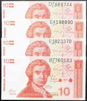 Chorvátsko, 10 Dinara 1991