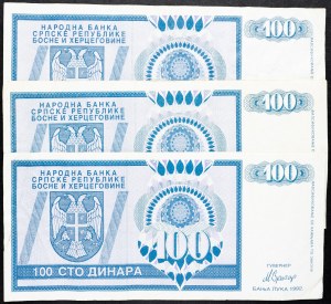 Chorvatsko, 100 Dinara 1992