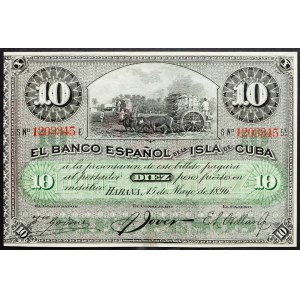 Cuba, 10 Pesos 1896