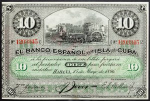 Cuba, 10 Pesos 1896