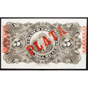 Cuba, 5 Pesos 1896
