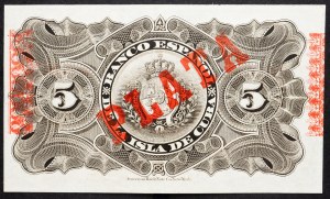 Cuba, 5 Pesos 1896