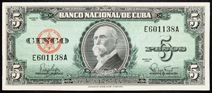 Kuba, 5 pesos 1960