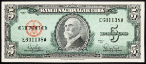 Kuba, 5 Pesos 1960