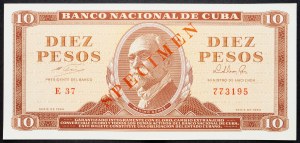 Kuba, 10 pesos 1964