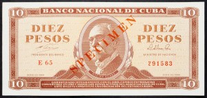 Kuba, 10 pesos 1964