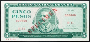 Kuba, 5 Pesos 1967