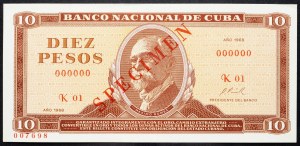 Cuba, 10 Pesos 1968