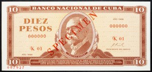 Kuba, 10 peso 1968