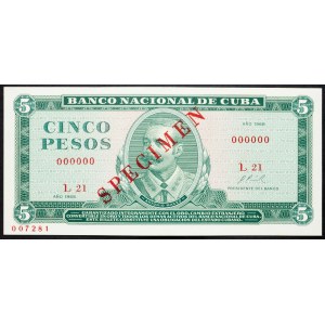 Cuba, 5 Pesos 1968
