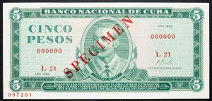 Cuba, 5 Pesos 1968