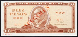 Cuba, 10 Pesos 1969