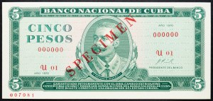 Kuba, 5 pesos 1970
