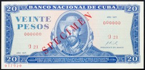 Cuba, 20 Pesos 1971