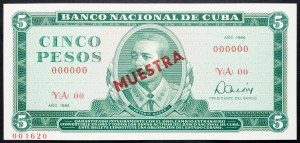 Cuba, 5 Pesos 1984