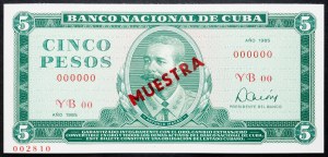 Cuba, 5 Pesos 1985