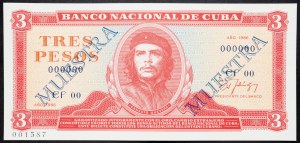 Cuba, 3 Pesos 1986