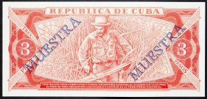 Cuba, 3 Pesos 1986