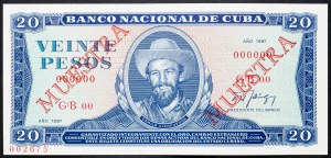 Cuba, 20 Pesos 1987
