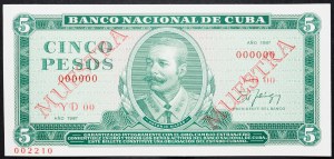 Kuba, 5 pesos 1987