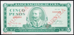 Cuba, 5 Pesos 1987