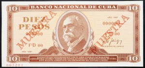 Cuba, 10 Pesos 1987